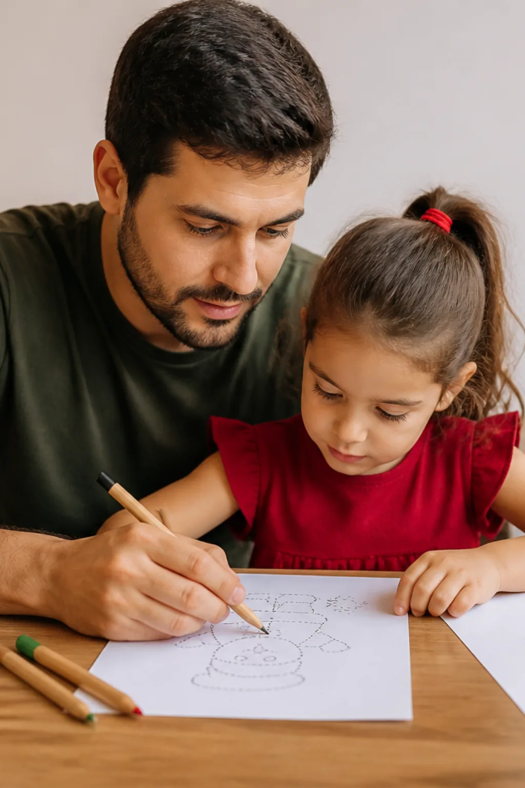 desenhos pontilhados de natal para colorir - 1