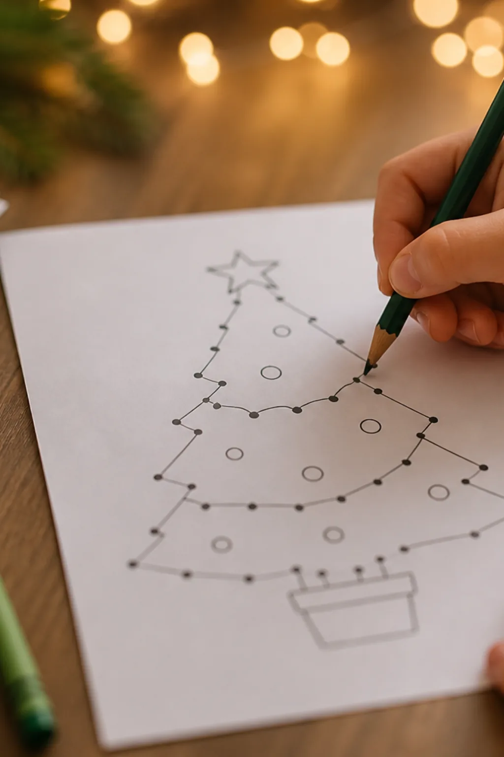 desenhos pontilhados de natal para colorir - 2