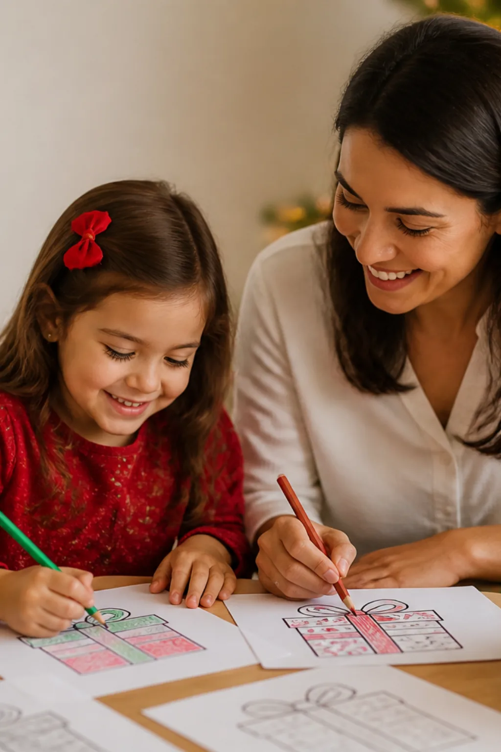 desenhos de presente de natal para colorir - 1