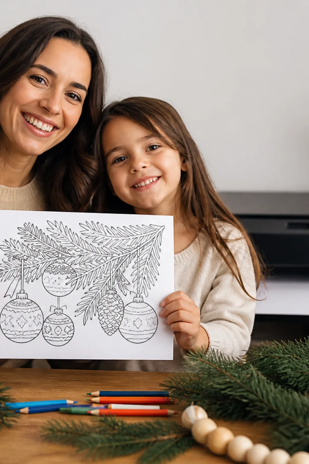 desenhos de ramo de natal para colorir - 1