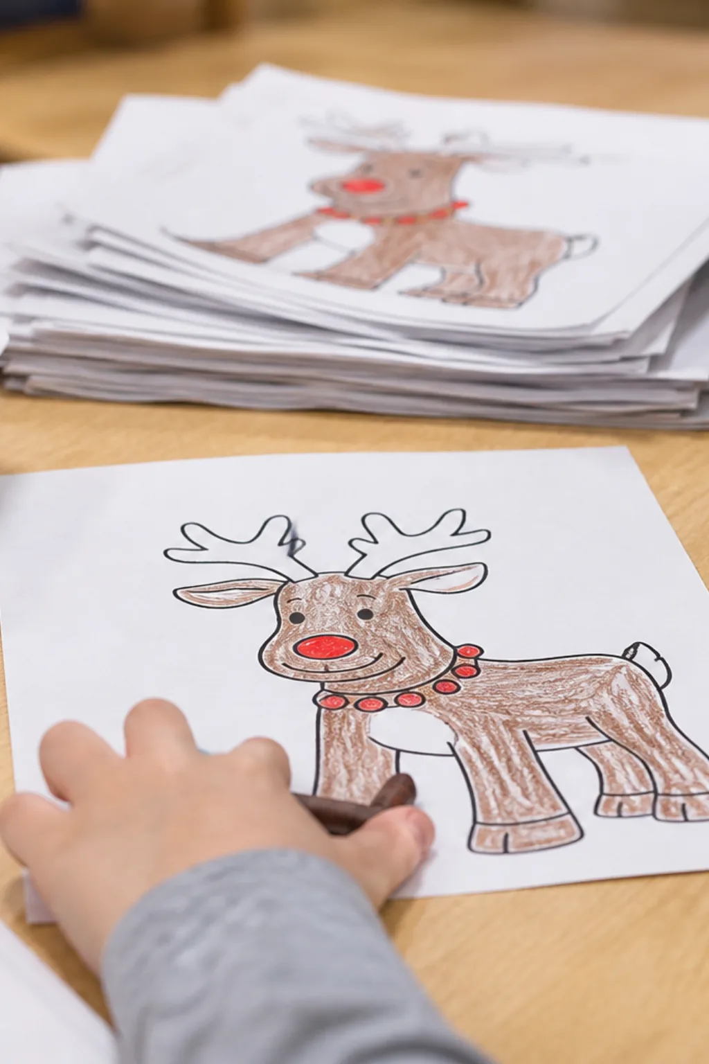 desenhos de rena de natal para colorir - 2