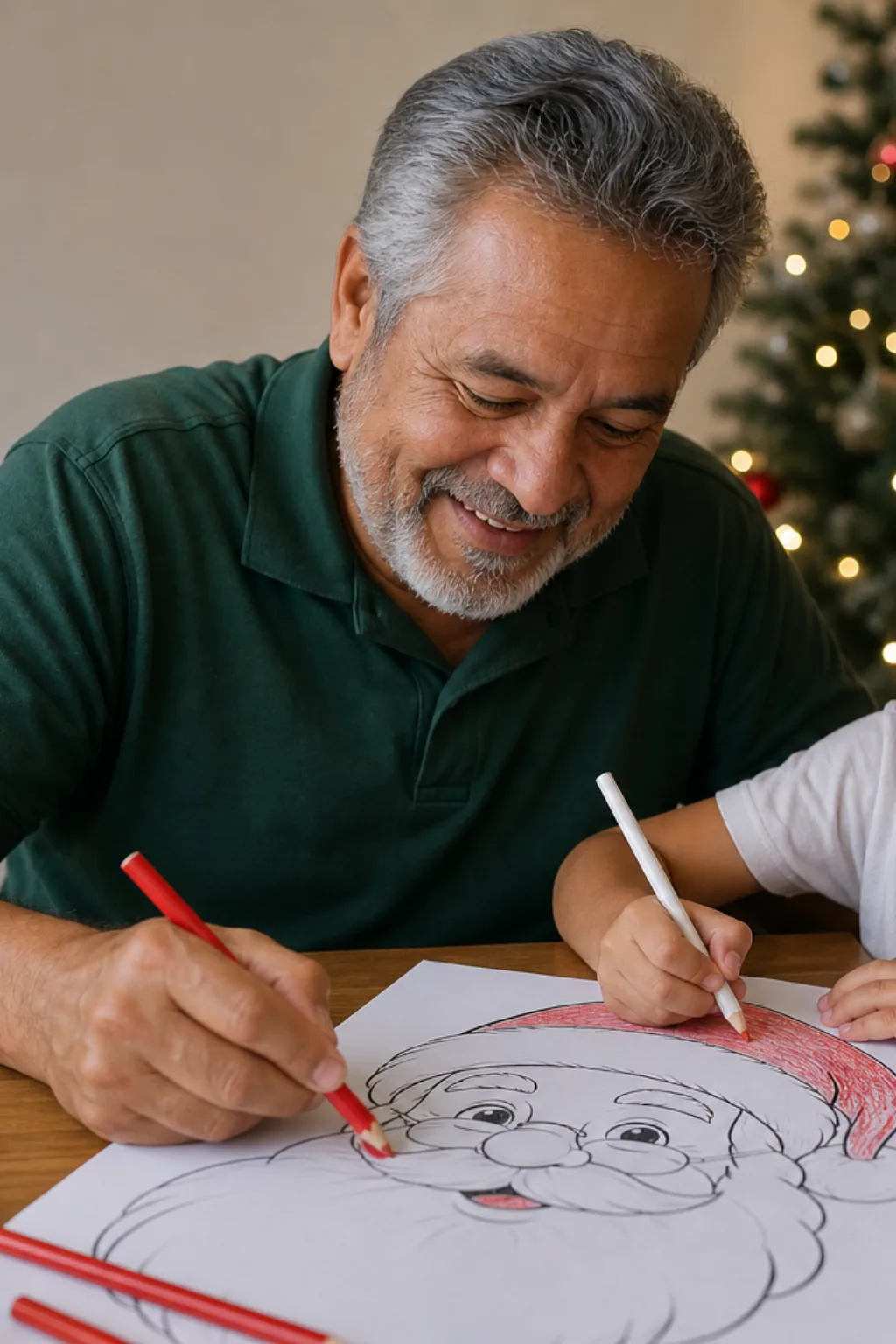 desenhos do rosto do Papai Noel para colorir - 1