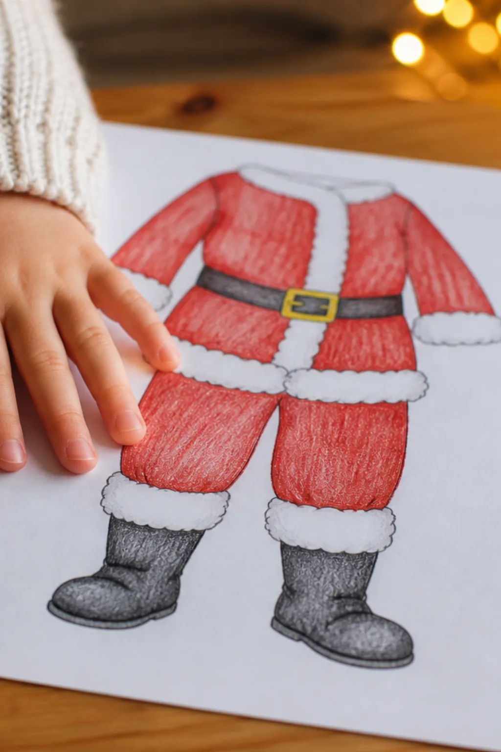 desenhos de roupas do Papai Noel para colorir - 2
