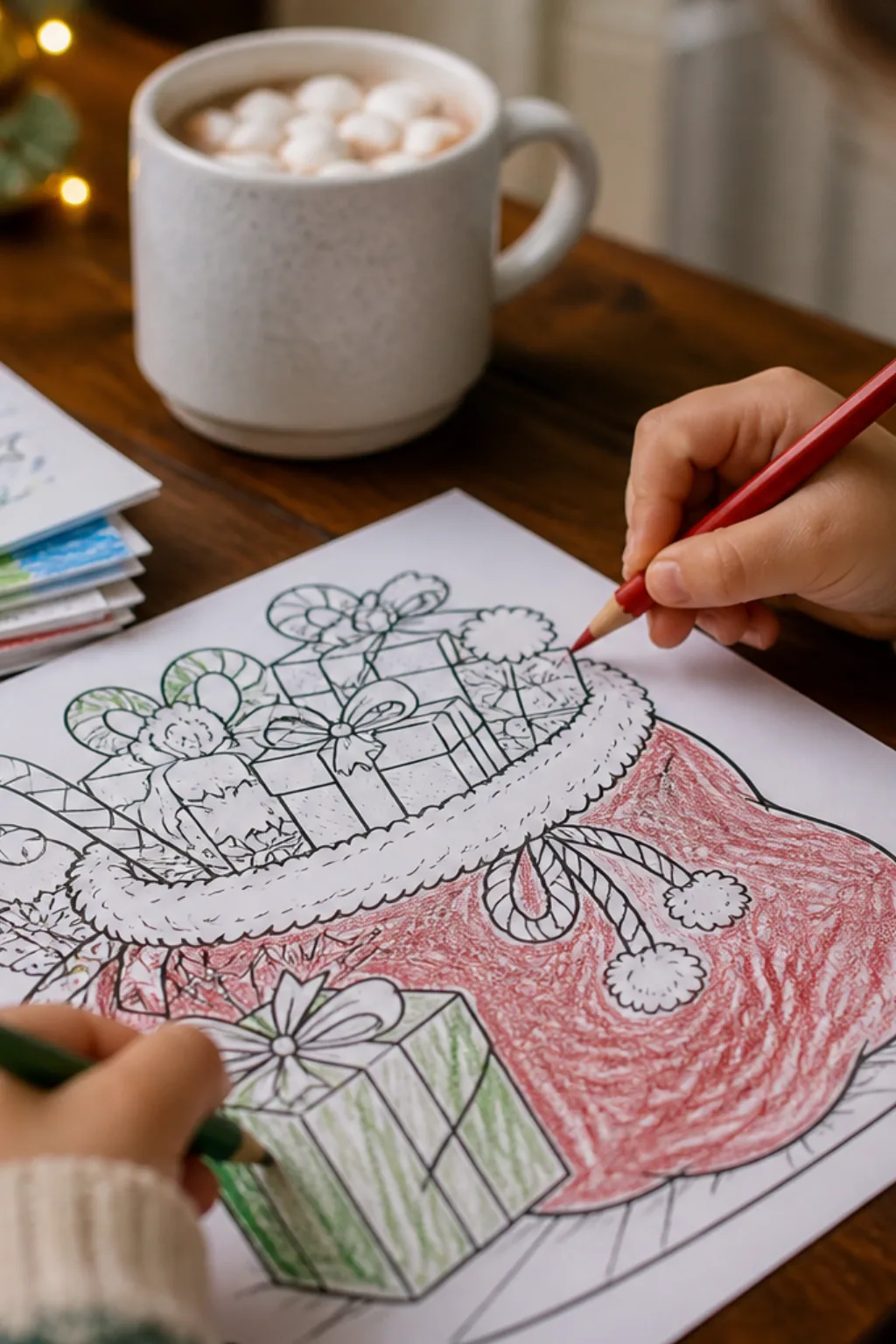 desenhos do saco do papai noel para colorir - 2