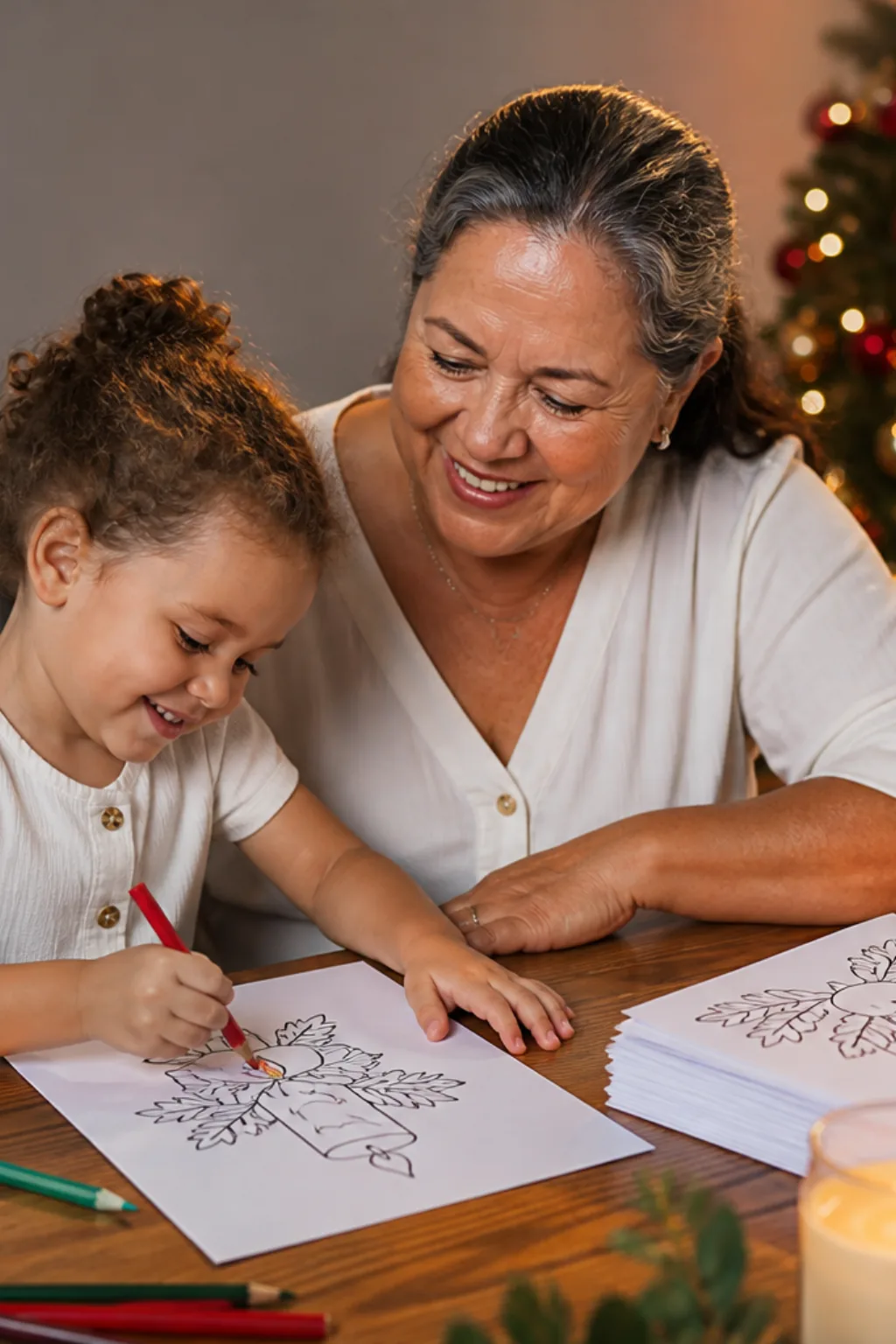 desenhos de vela de natal para colorir - 1