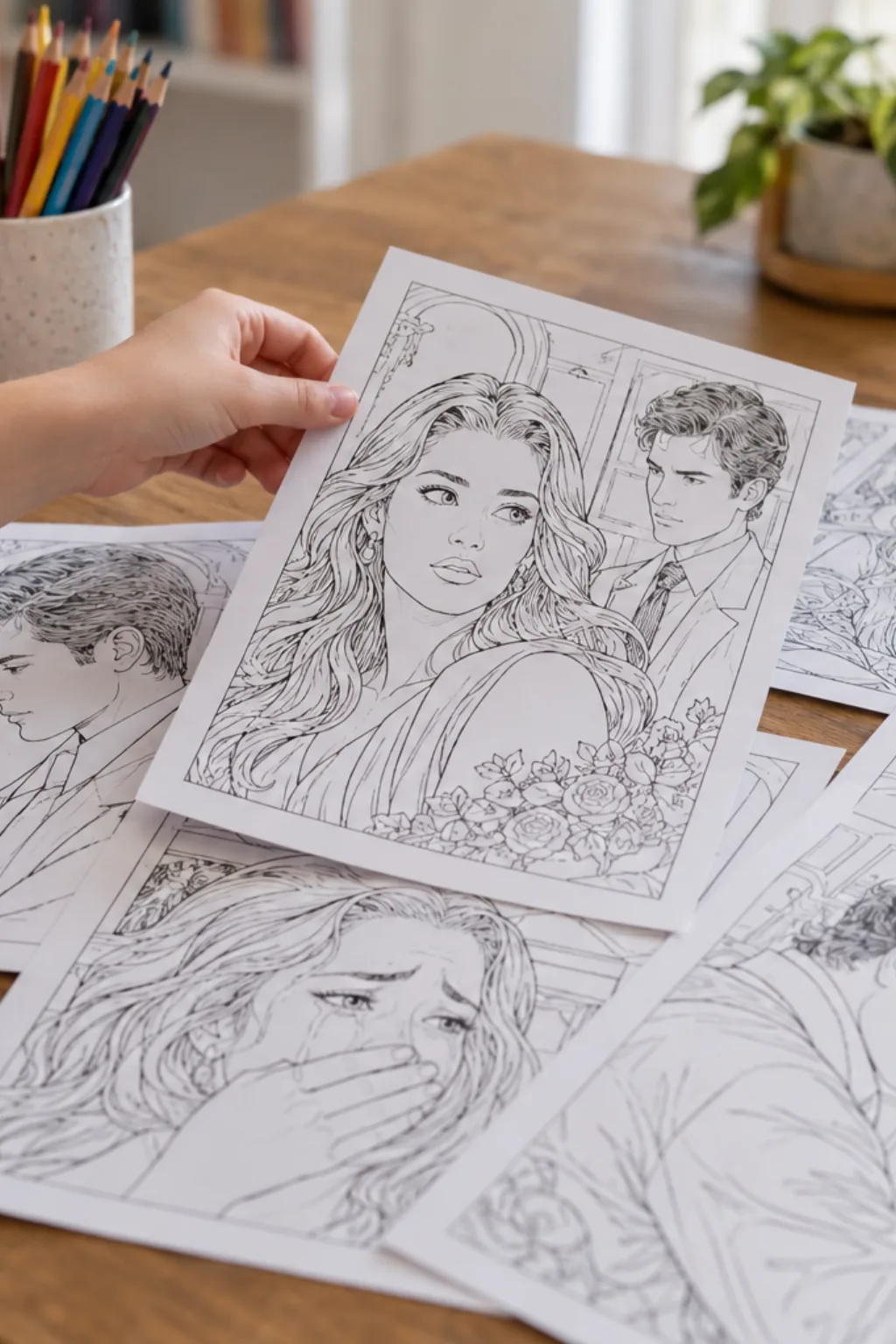 Desenhos de Novelas para Colorir - Depois