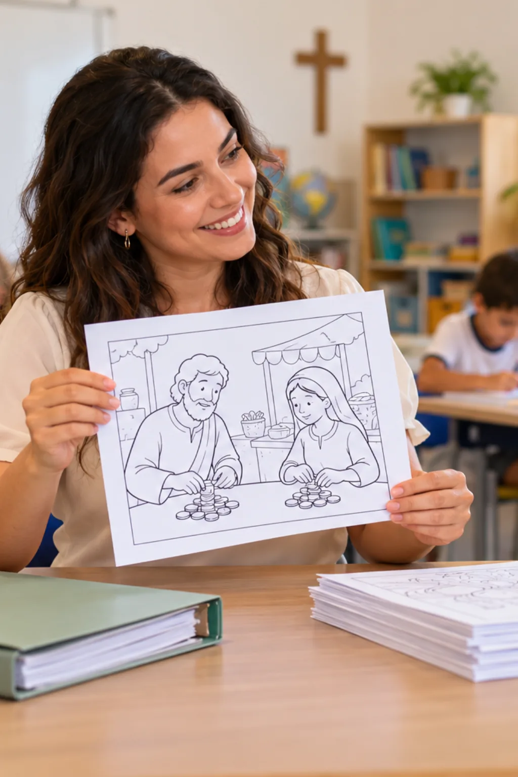 desenhos de Ananias e Safira para colorir — exemplo criado na Desenhos pra Colorir