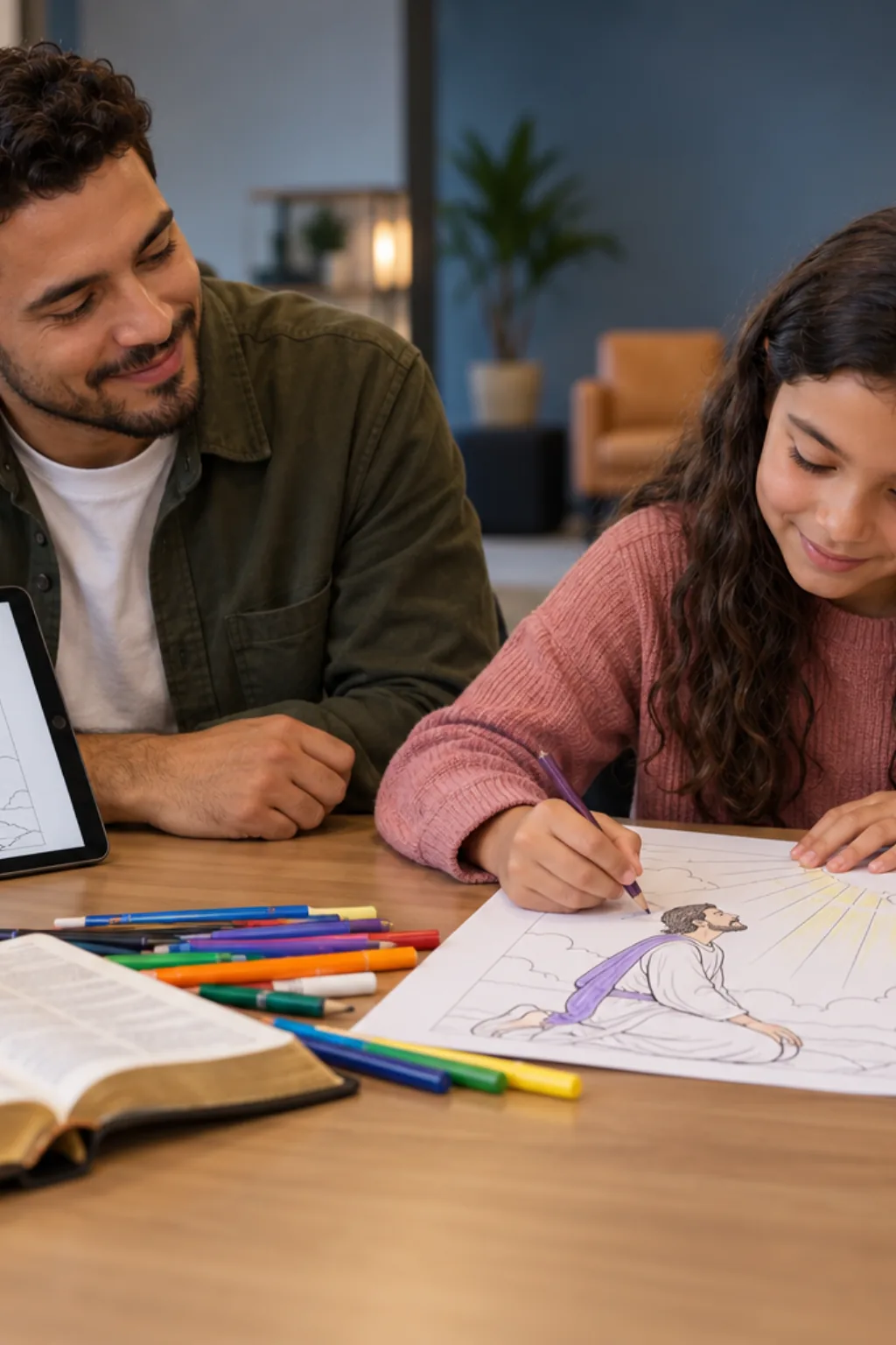 desenhos do apedrejamento de estevão para colorir — exemplo criado na Desenhos pra Colorir