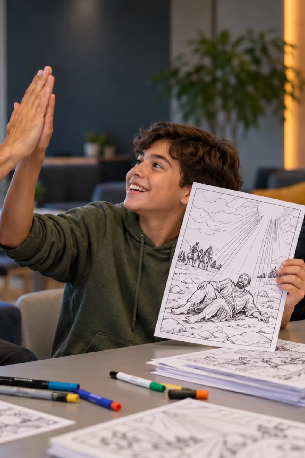 desenhos da Conversão de Paulo para colorir — exemplo criado na Desenhos pra Colorir