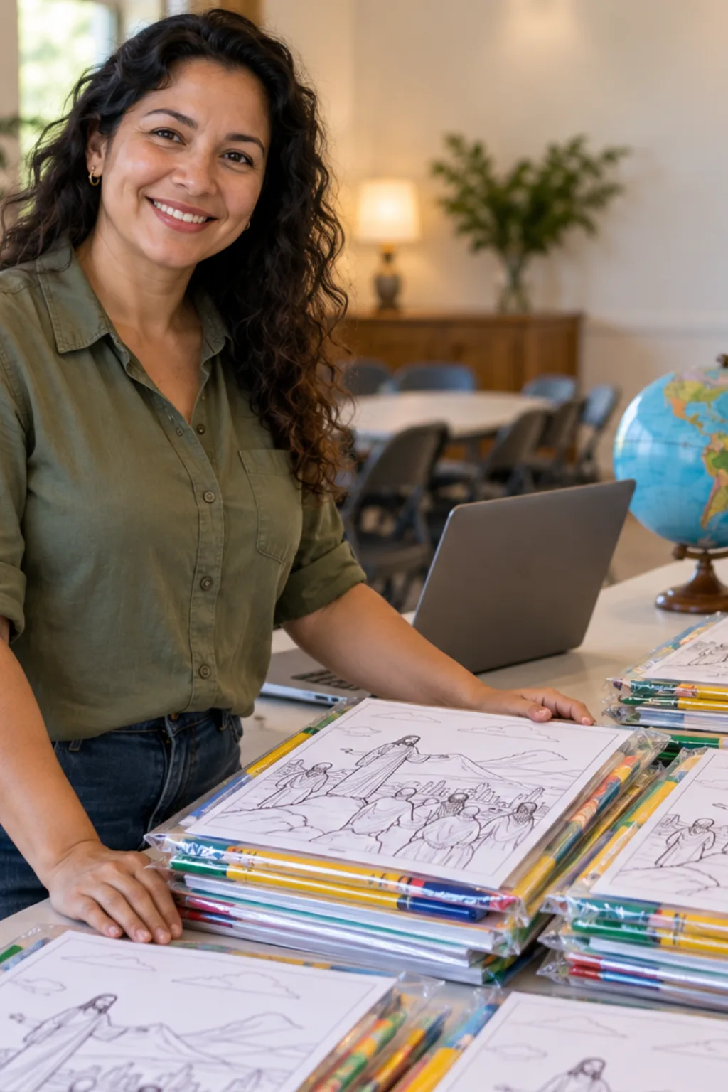 desenhos da Grande Comissão de Jesus para colorir — exemplo criado na Desenhos pra Colorir