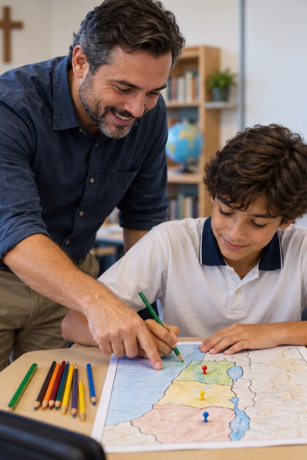 desenhos do mapa da Palestina no tempo de Jesus para colorir — exemplo criado na Desenhos pra Colorir