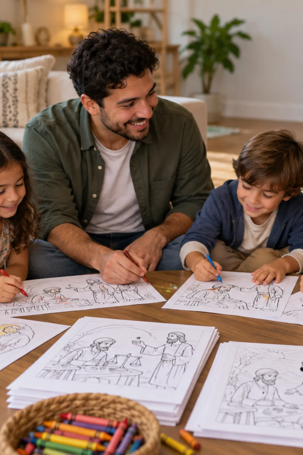 desenhos de Mateus, o cobrador de impostos, para colorir — exemplo criado na Desenhos pra Colorir