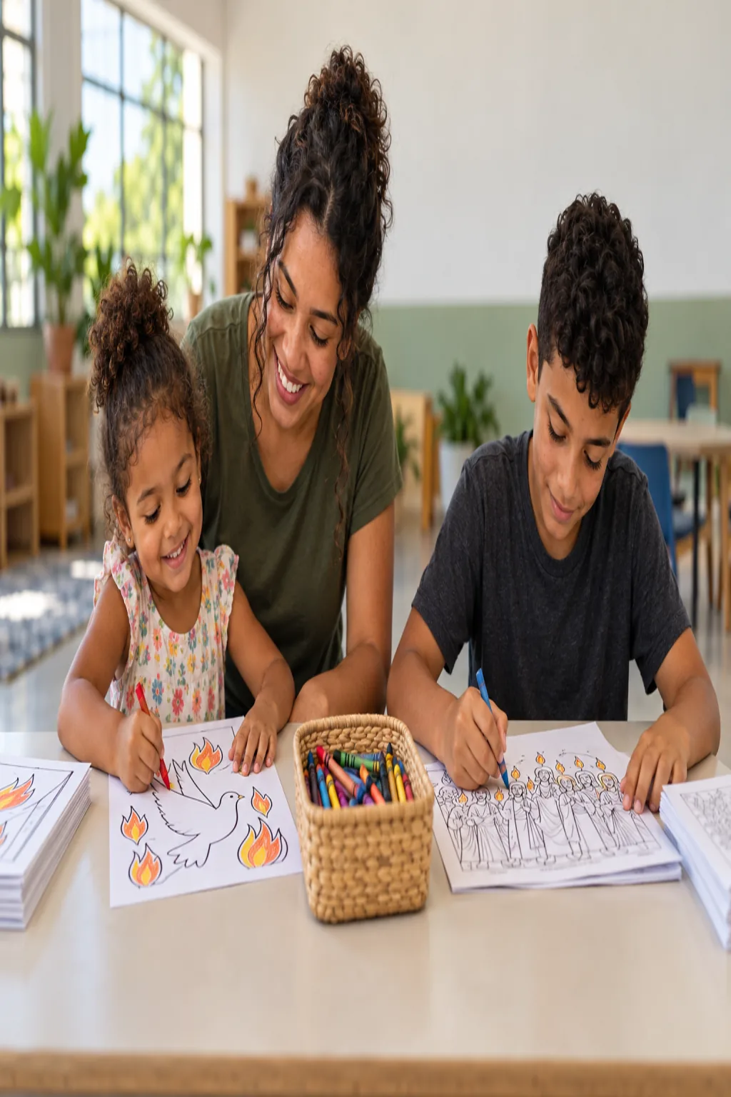 desenhos de pentecostes para colorir — exemplo criado na Desenhos pra Colorir