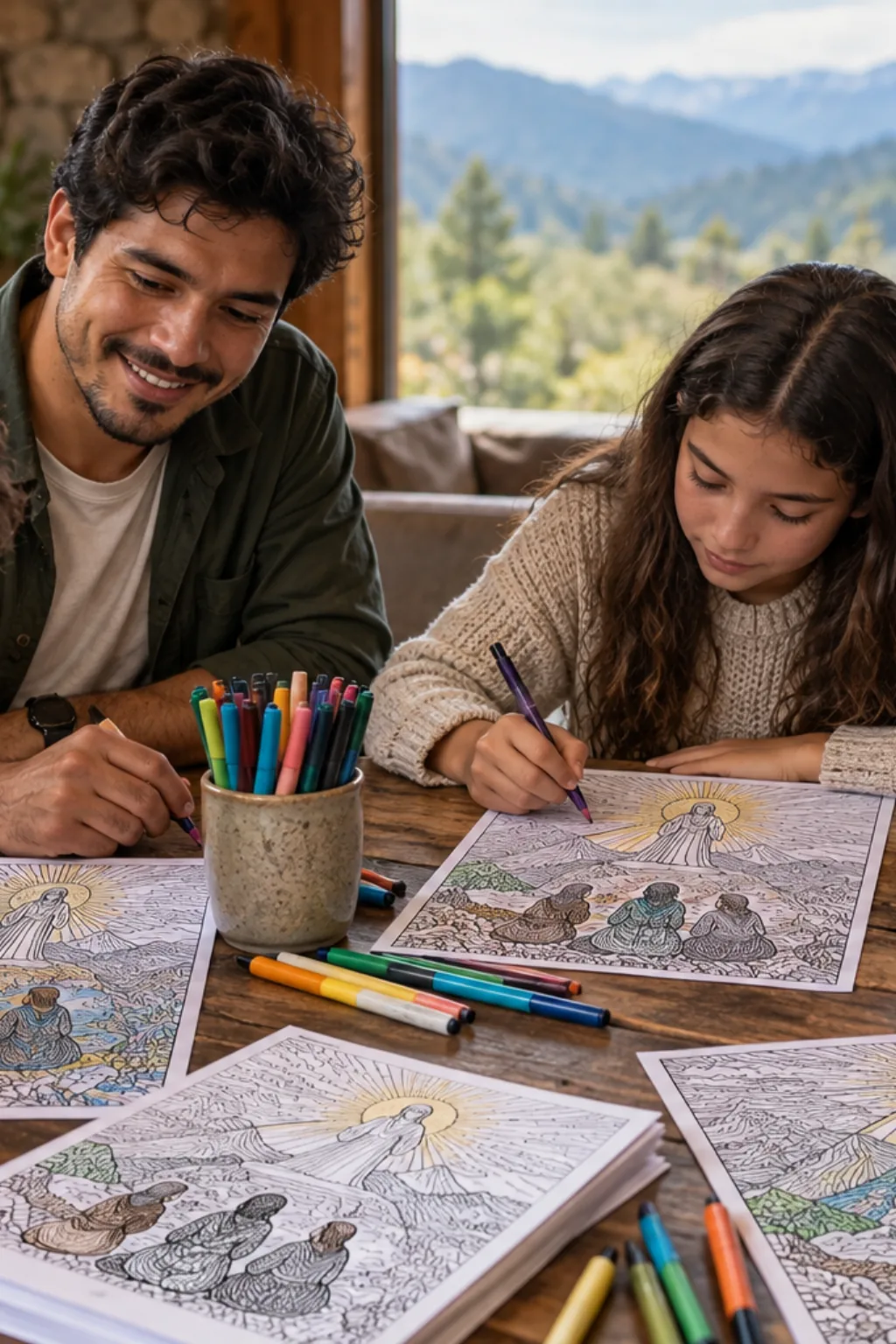 desenhos da transfiguração de jesus para colorir — exemplo criado na Desenhos pra Colorir