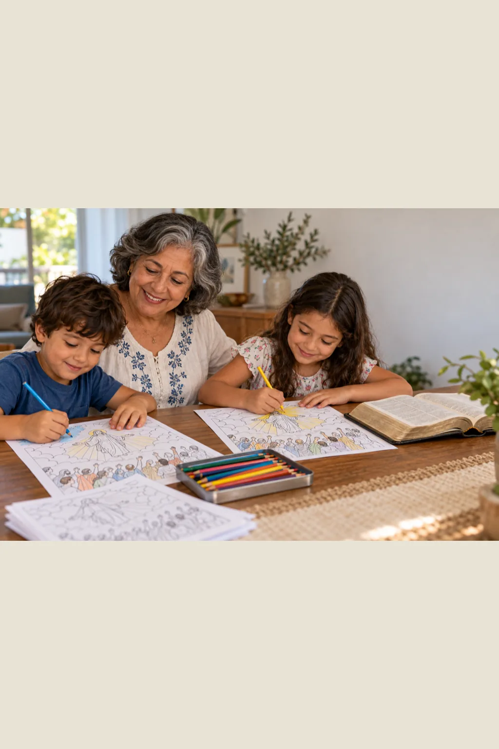desenhos da Volta de Jesus para colorir — exemplo criado na Desenhos pra Colorir