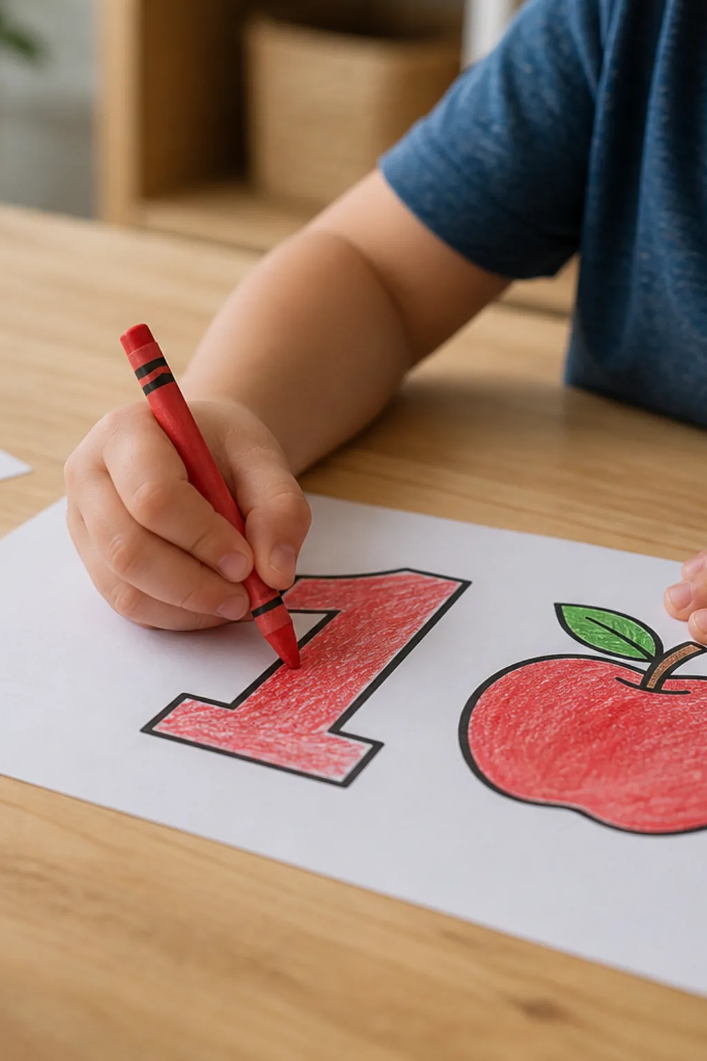 desenhos do número 1 para colorir - 2