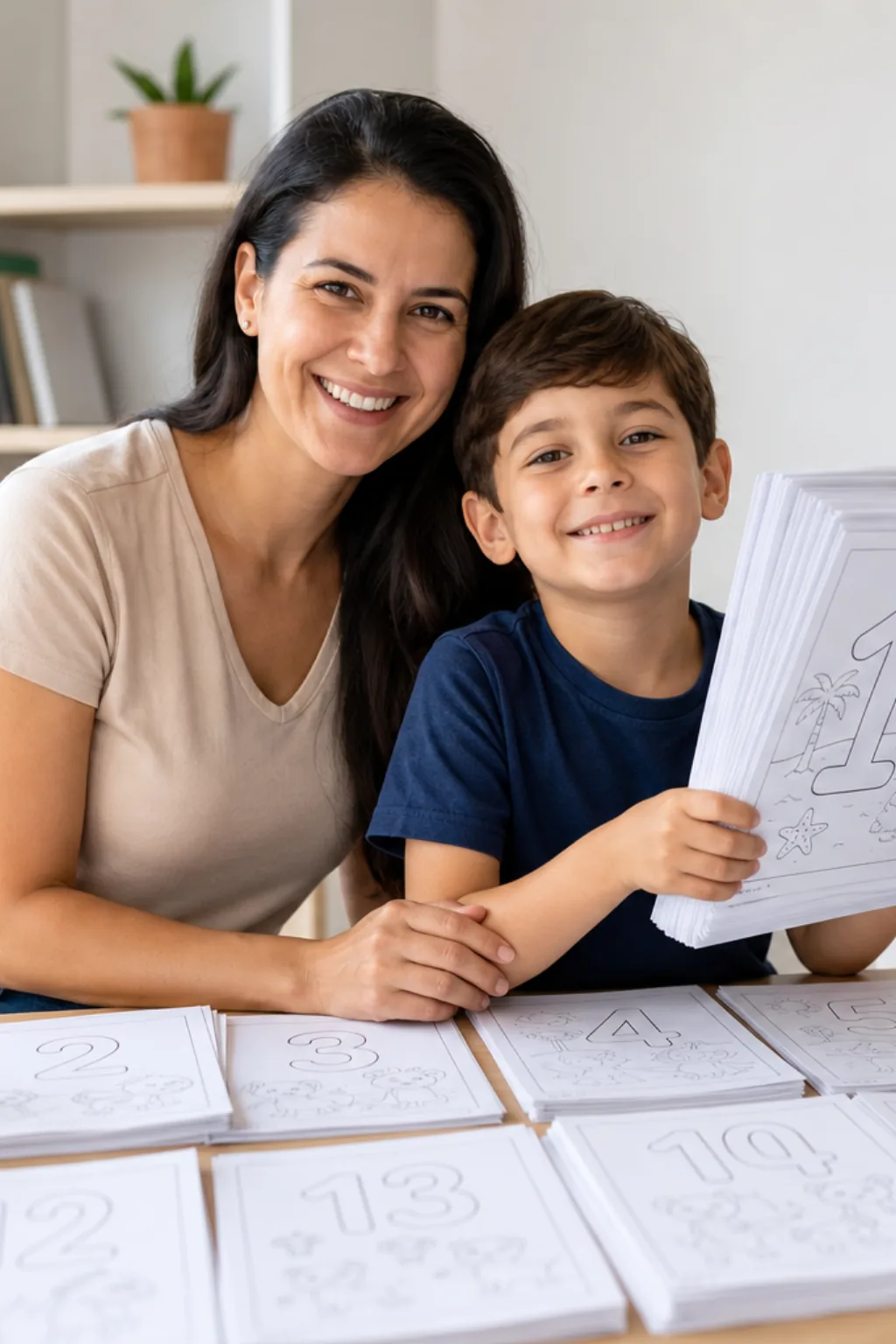números para colorir de 1 a 100 — exemplo criado na Desenhos pra Colorir