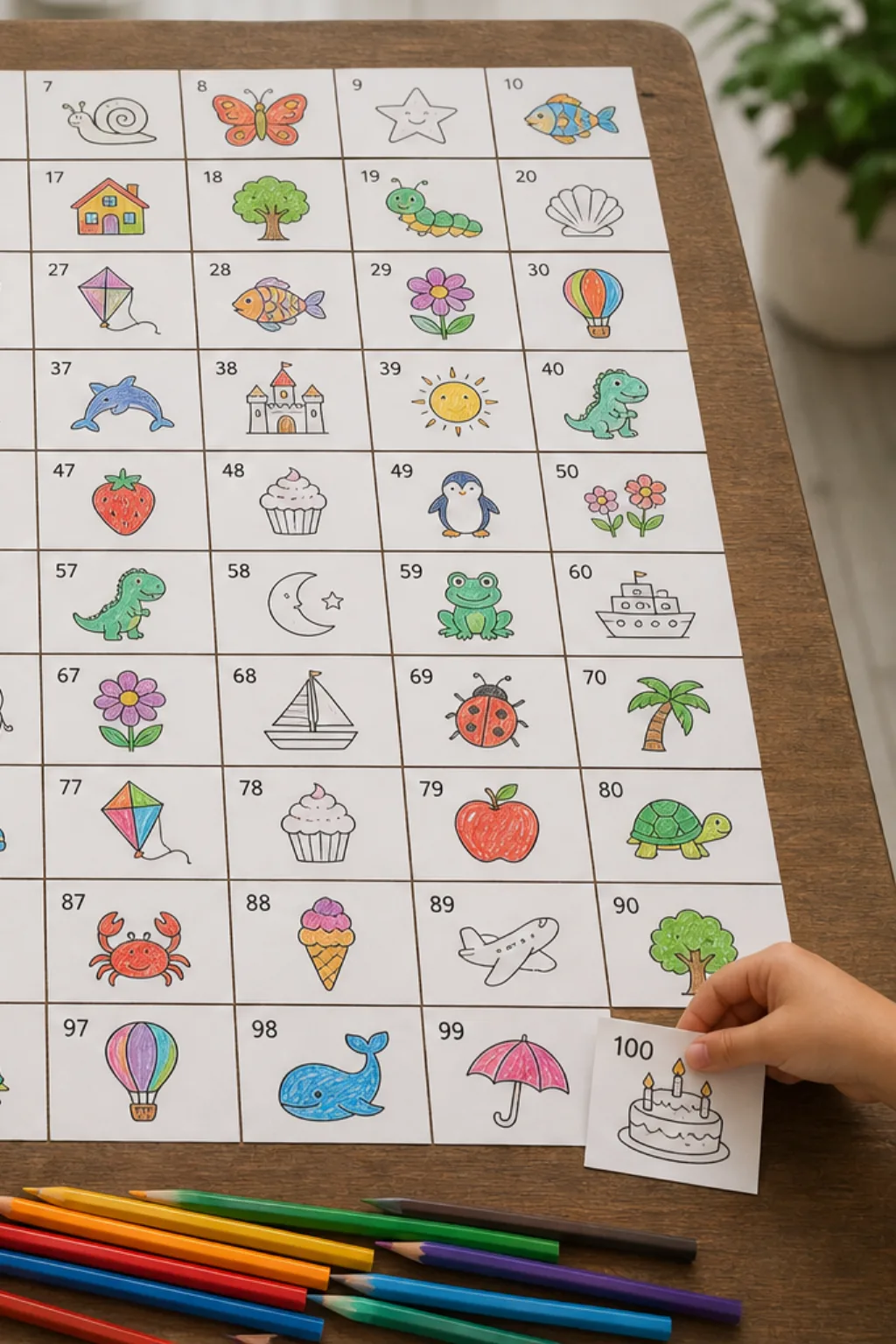 números para colorir de 1 a 100 - 2