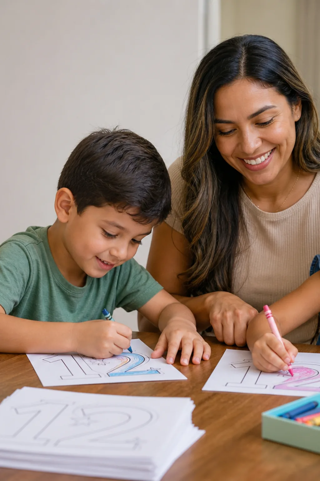 desenhos do número 12 para colorir — exemplo criado na Desenhos pra Colorir
