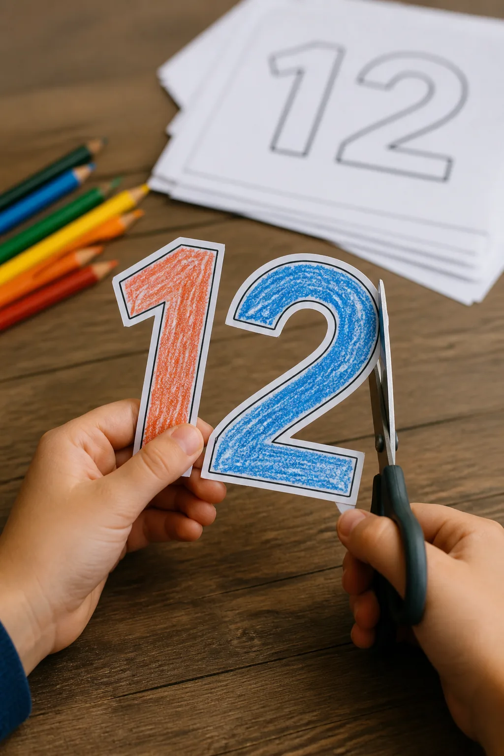 desenhos do número 12 para colorir - 2