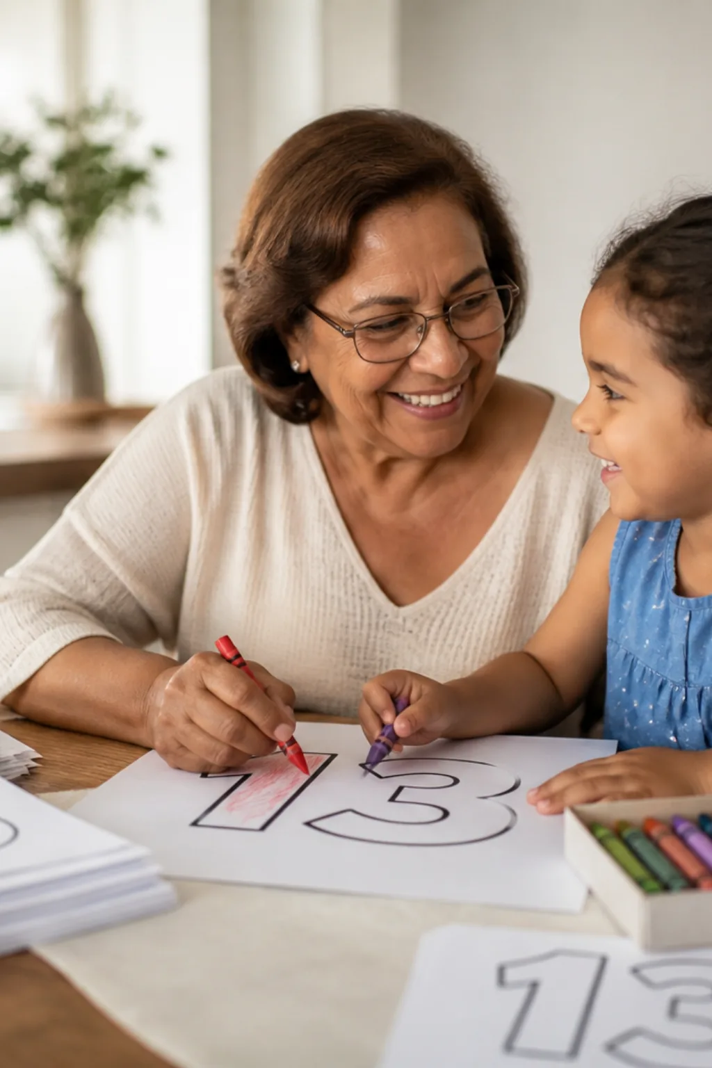 desenhos do número 13 para colorir — exemplo criado na Desenhos pra Colorir