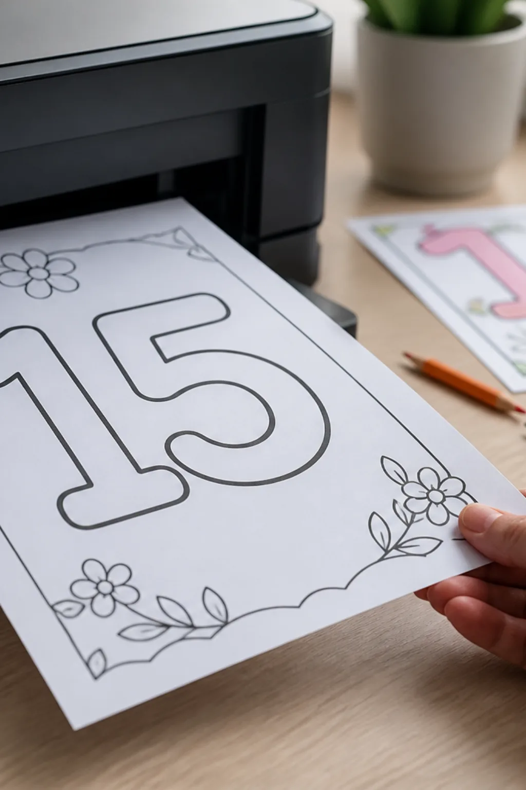 desenhos do número 15 para colorir - 2