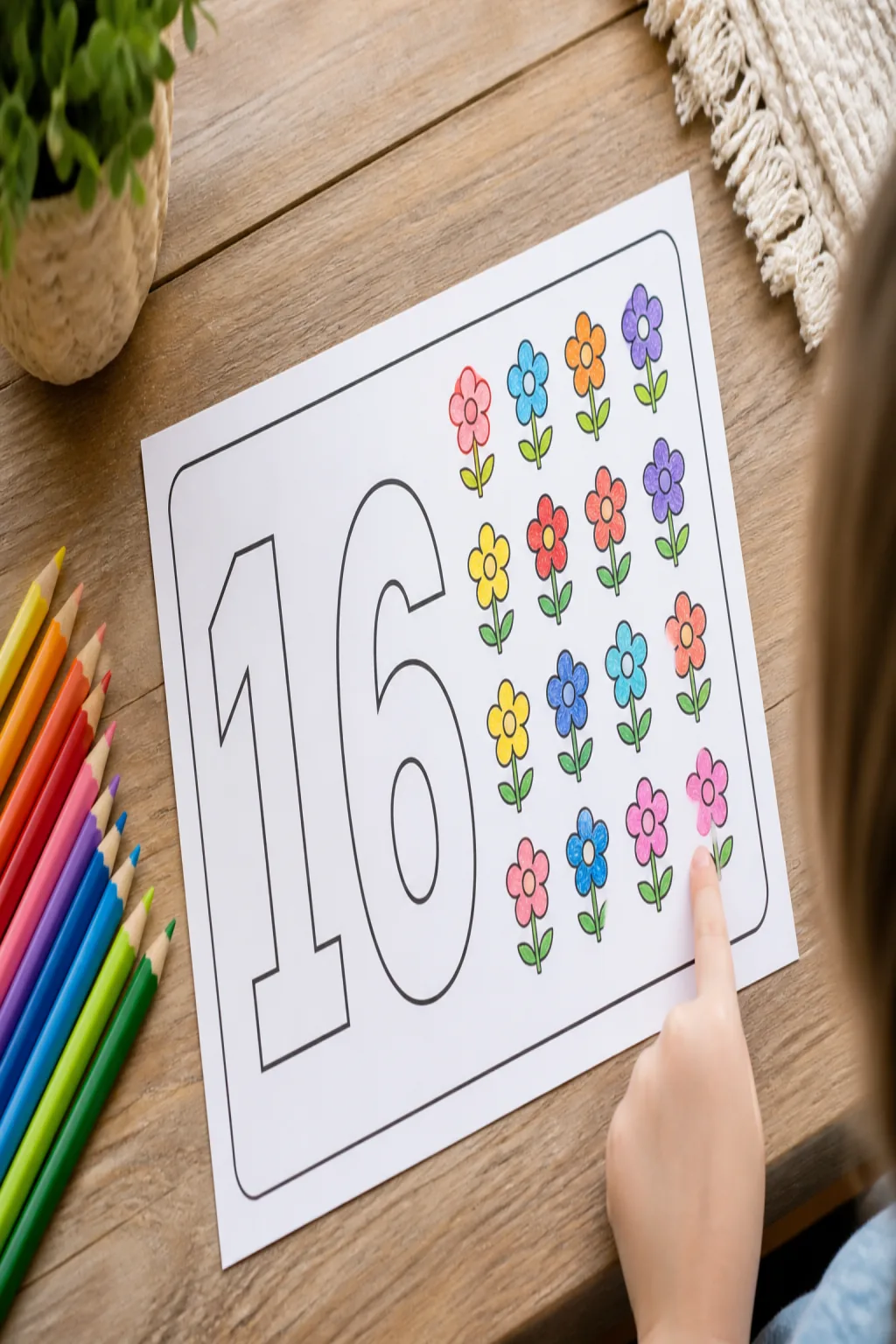 número 16 para colorir - 2