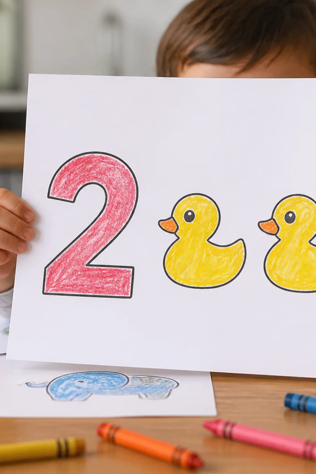 desenhos do número 2 para colorir - 2
