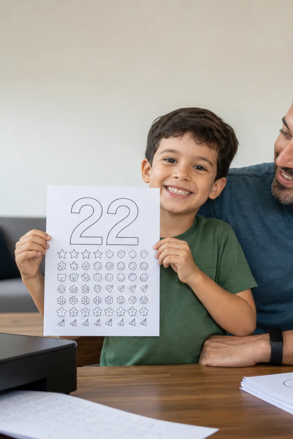 número 22 para colorir — exemplo criado na Desenhos pra Colorir