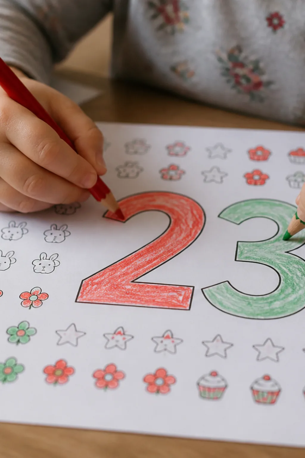 número 23 para colorir - 2