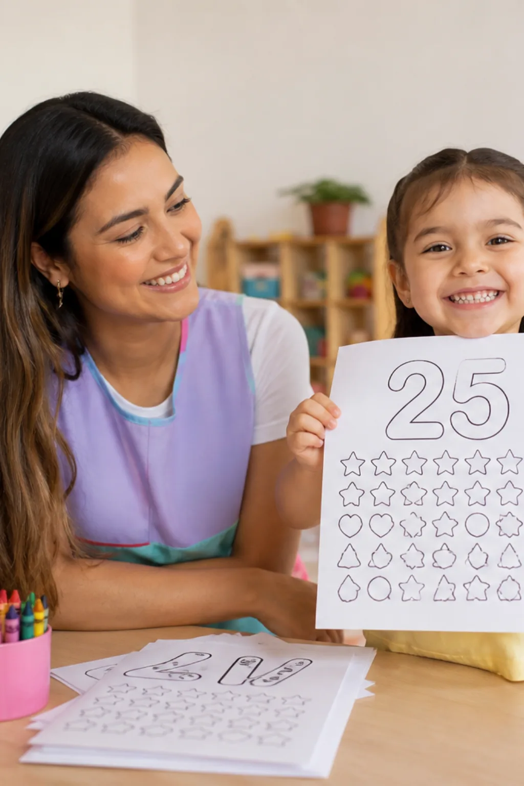 número 25 para colorir — exemplo criado na Desenhos pra Colorir