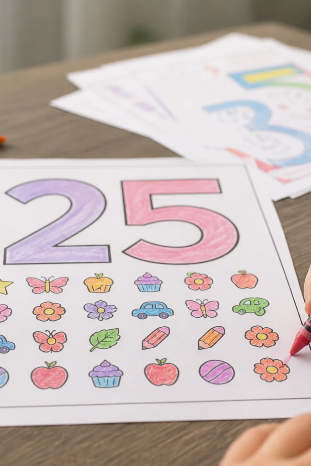 número 25 para colorir - 2