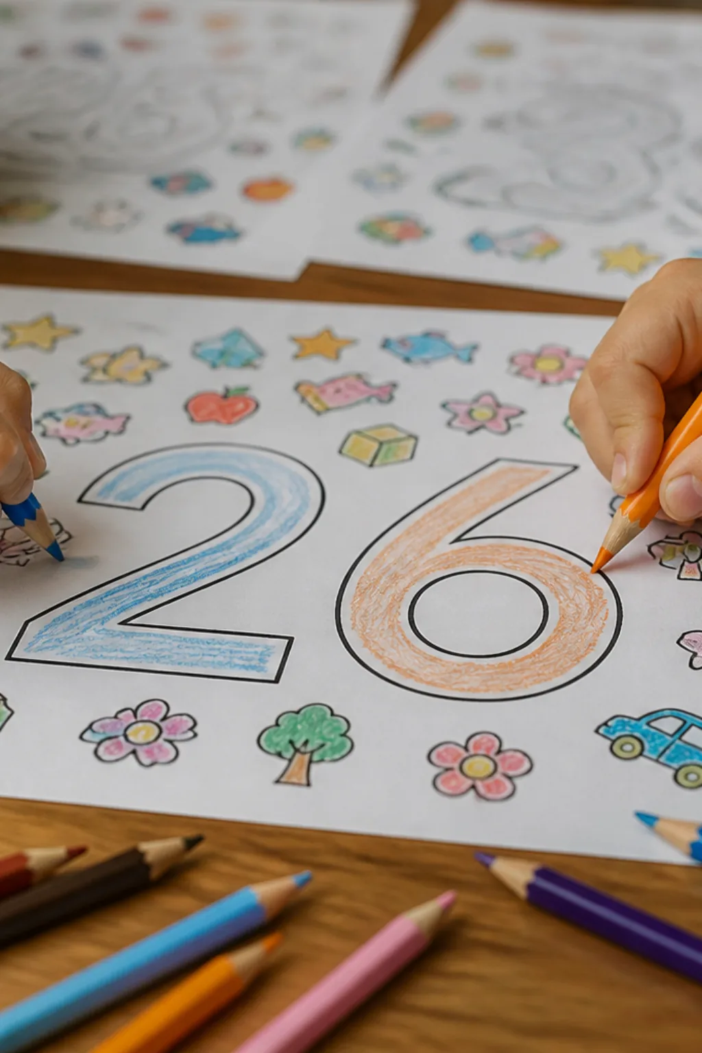número 26 para colorir - 2