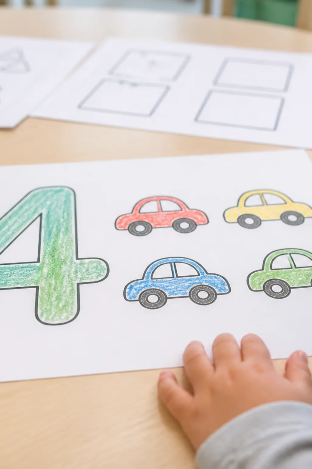 desenhos do número 4 para colorir - 2