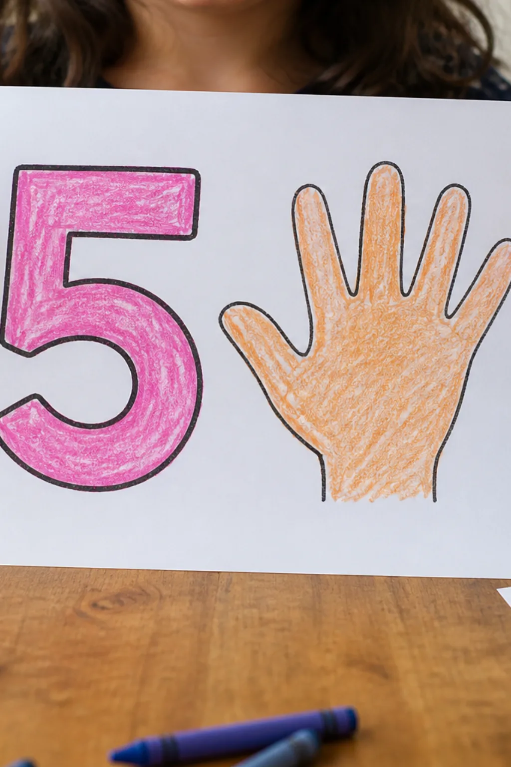 desenhos do número 5 para colorir - 2