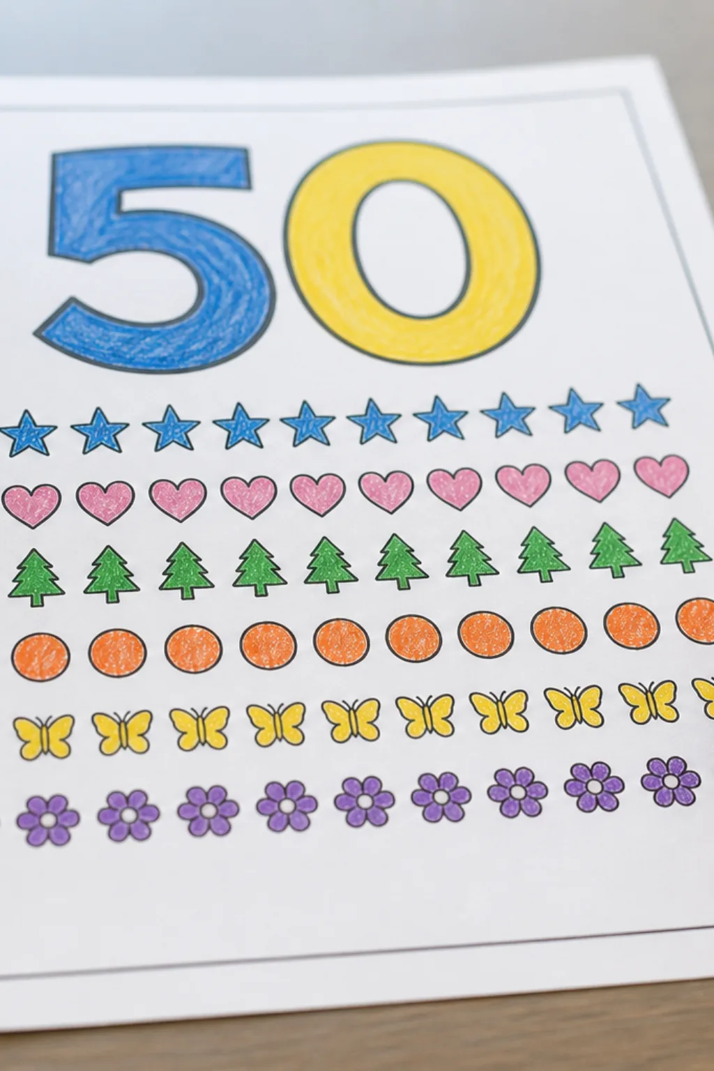 desenhos do número 50 para colorir - 2
