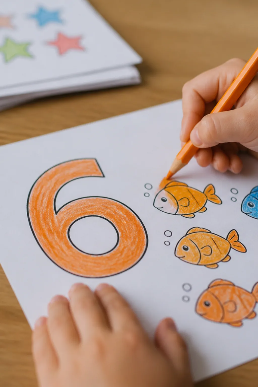 desenhos do número 6 para colorir - 2