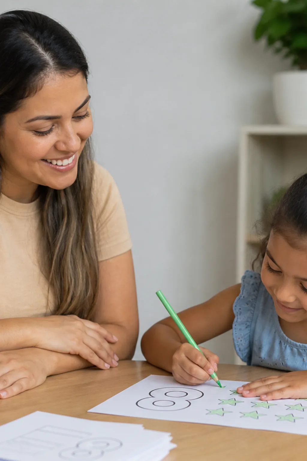 desenhos do número 8 para colorir — exemplo criado na Desenhos pra Colorir