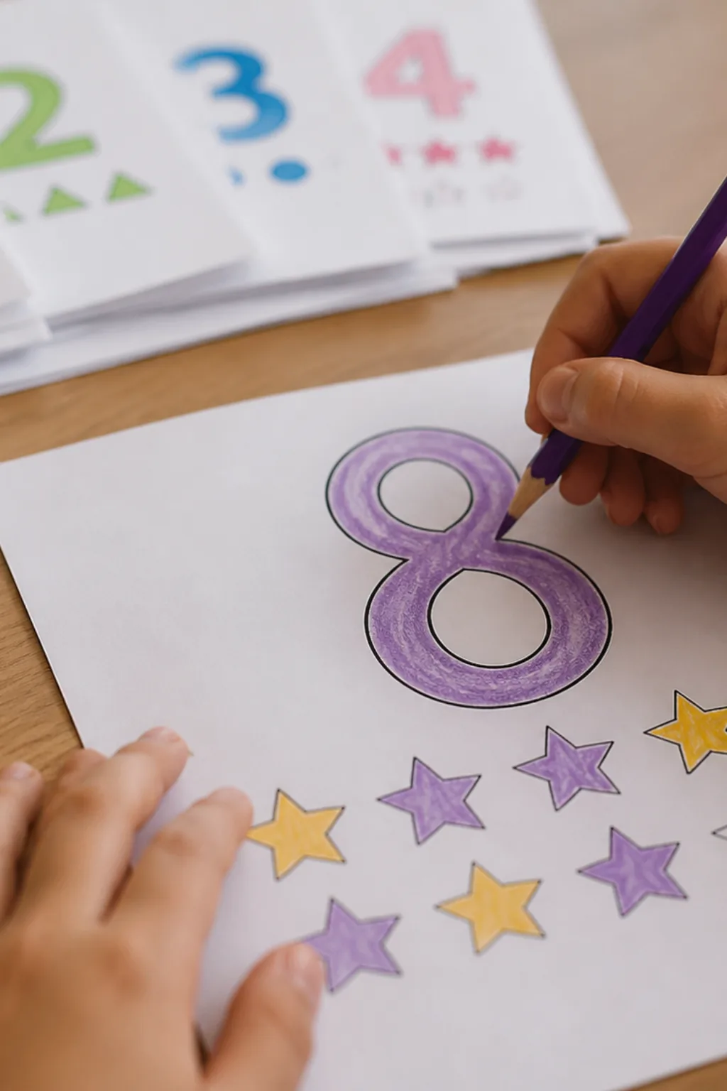 desenhos do número 8 para colorir - 2