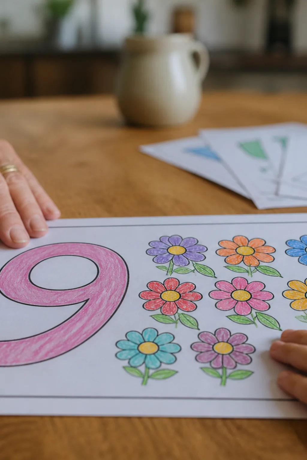 desenhos do número 9 para colorir - 2