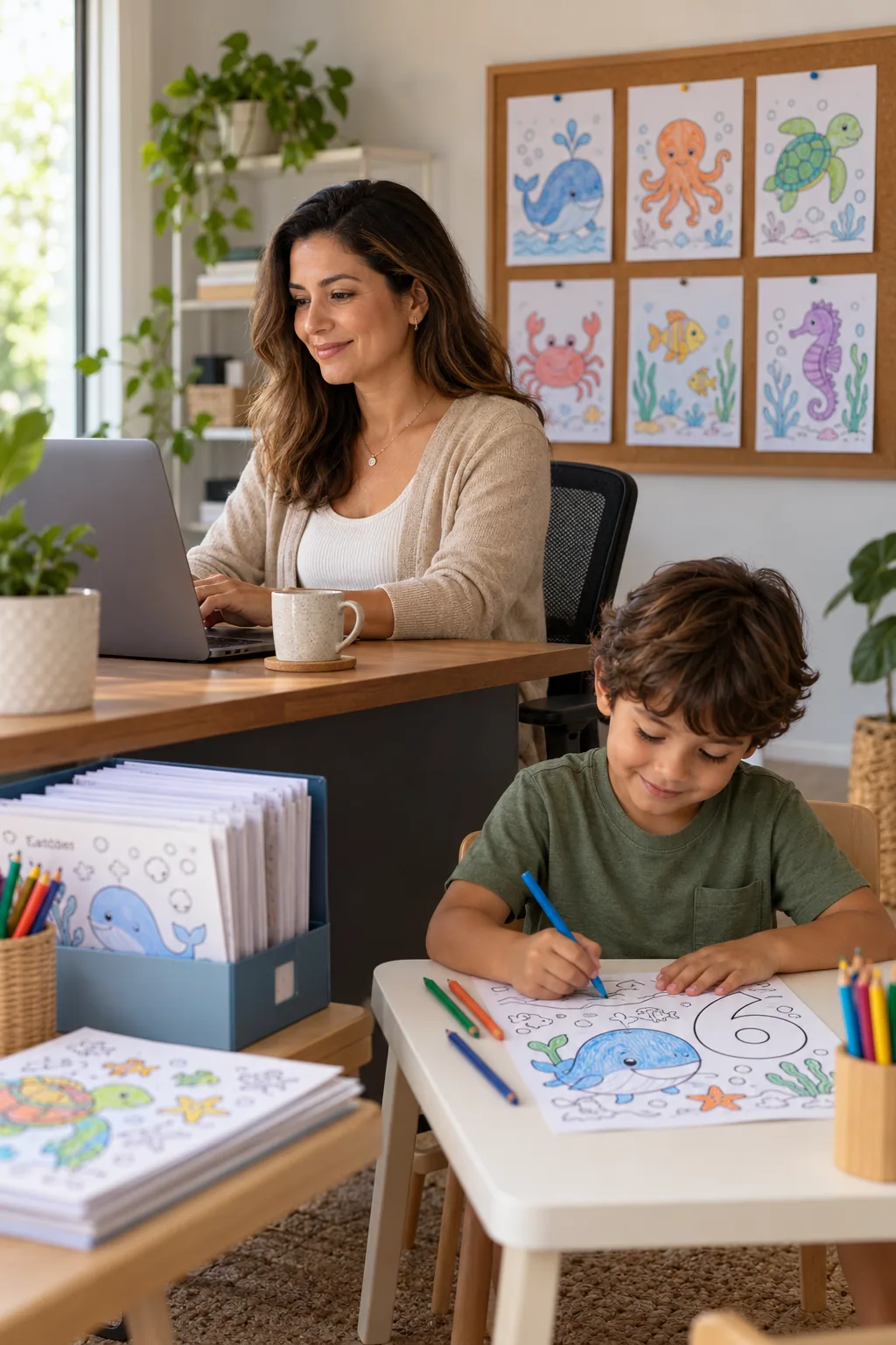desenhos de números de 1 a 30 para colorir — exemplo criado na Desenhos pra Colorir