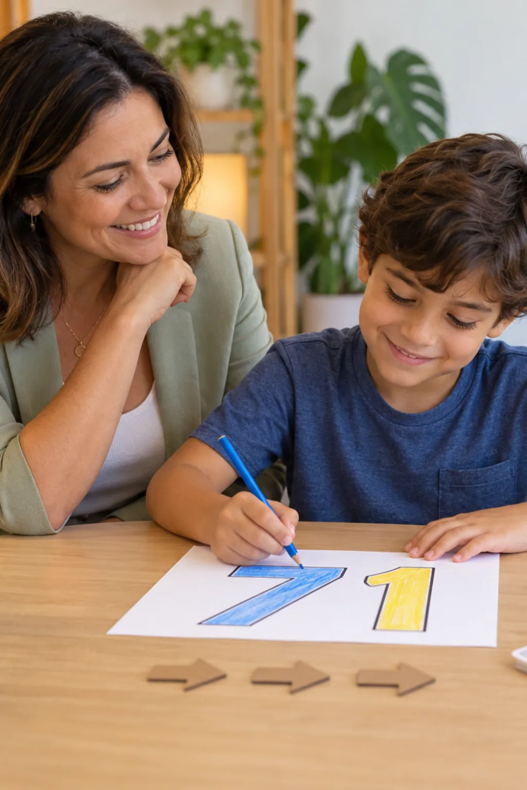 desenhos do número 71 para colorir — exemplo criado na Desenhos pra Colorir