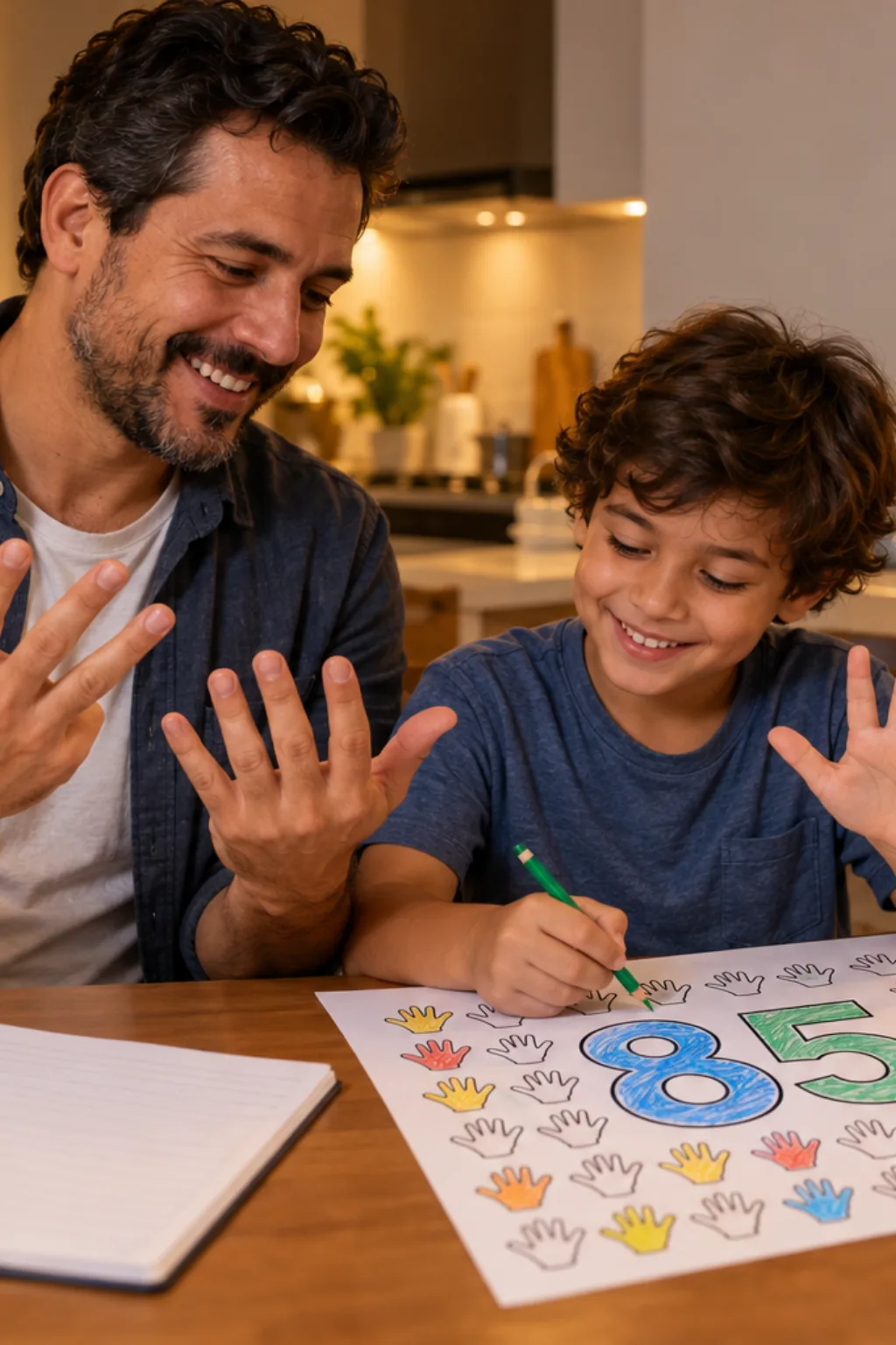 desenhos do número 85 para colorir — exemplo criado na Desenhos pra Colorir