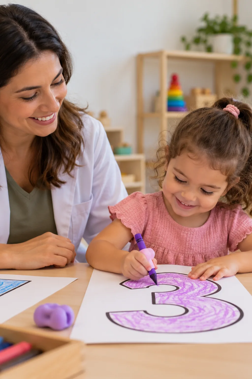 desenhos de números grandes de 1 a 100 para colorir — exemplo criado na Desenhos pra Colorir