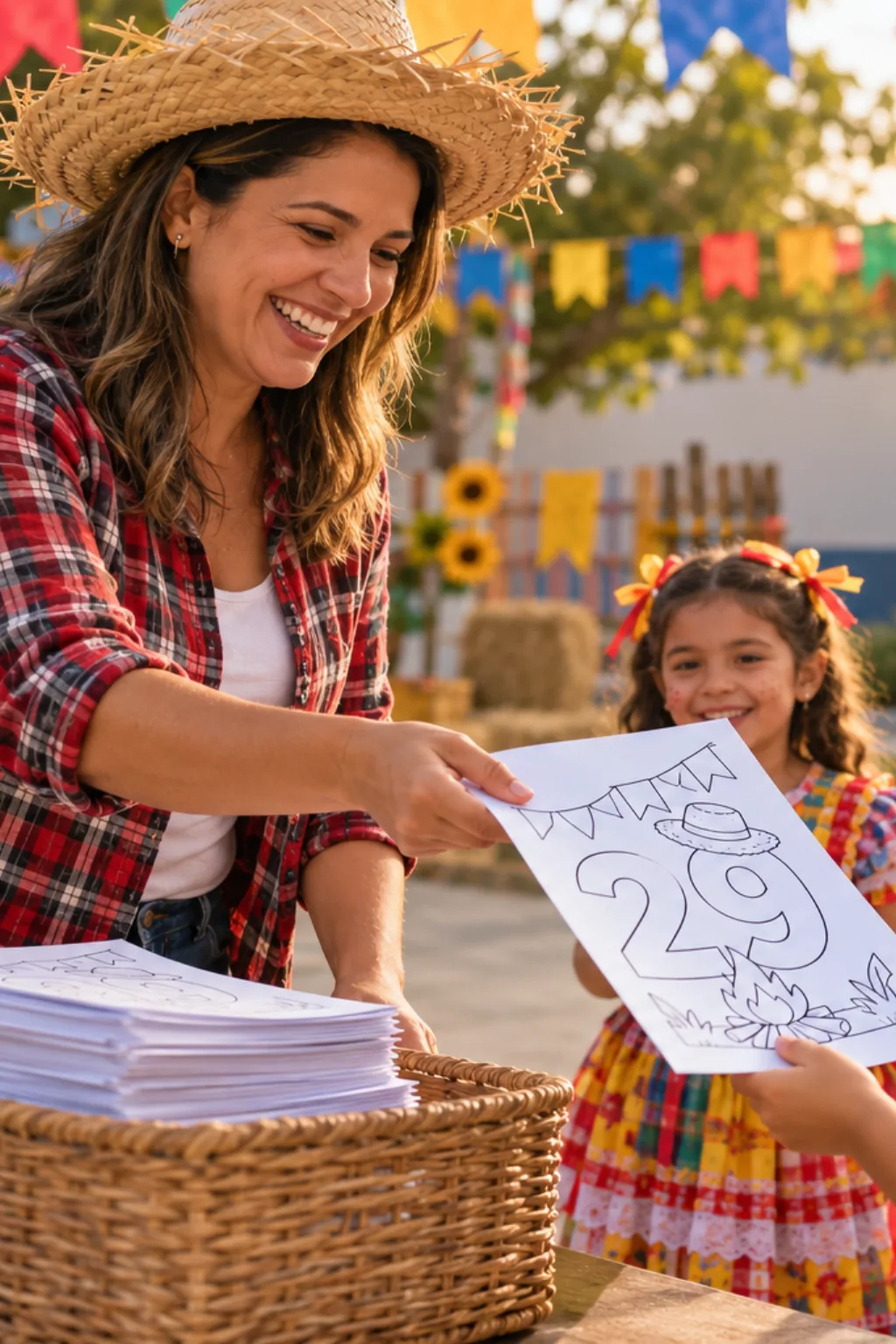 desenhos do número 29 para colorir — exemplo criado na Desenhos pra Colorir