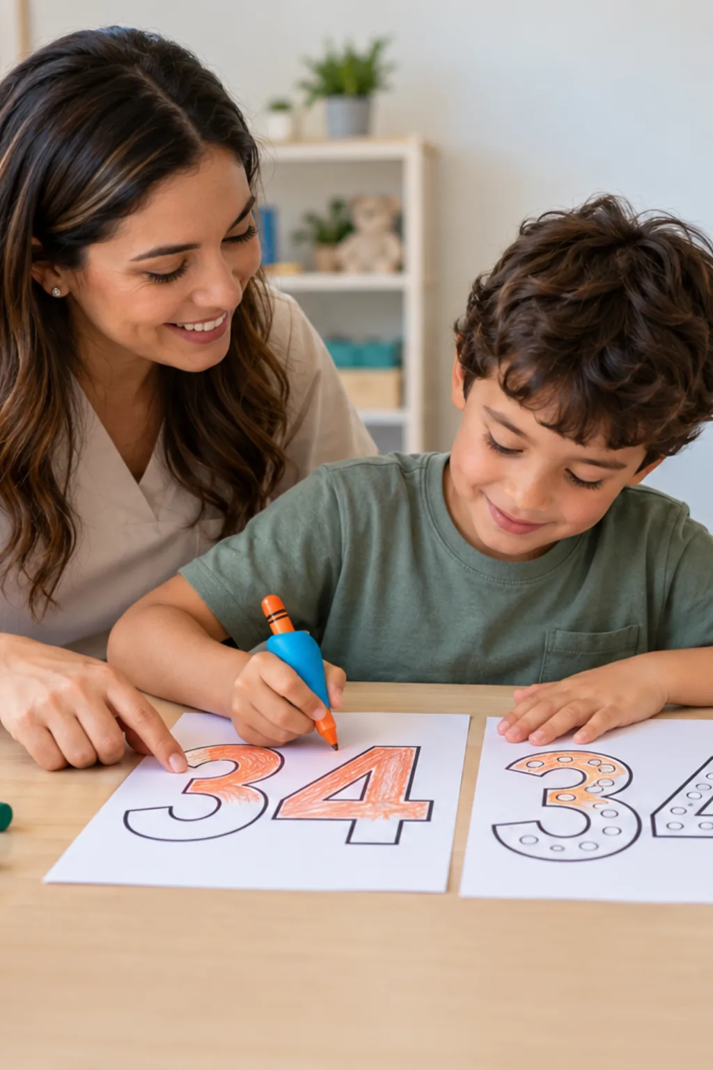 desenhos do número 34 para colorir — exemplo criado na Desenhos pra Colorir