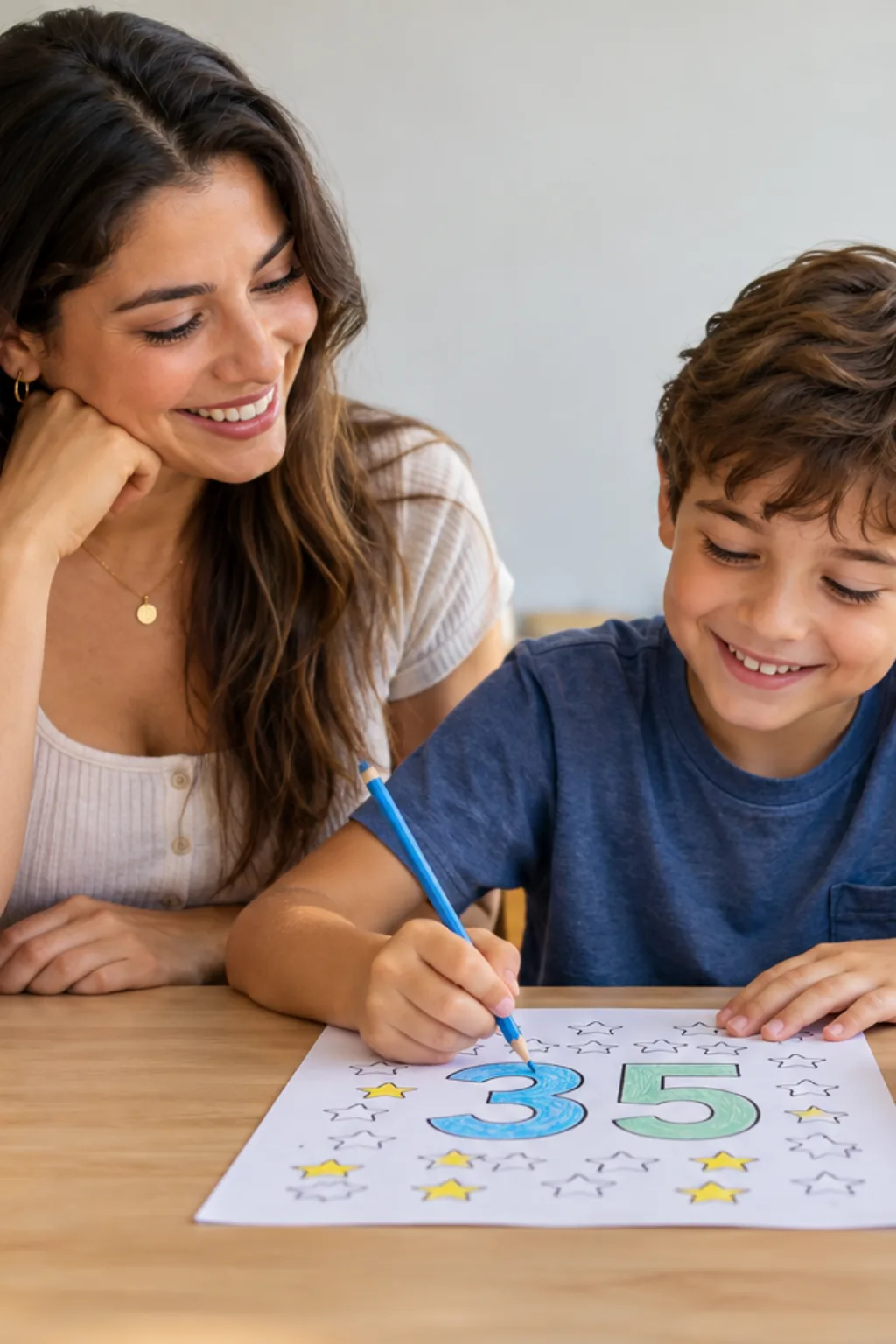desenhos do número 35 para colorir — exemplo criado na Desenhos pra Colorir