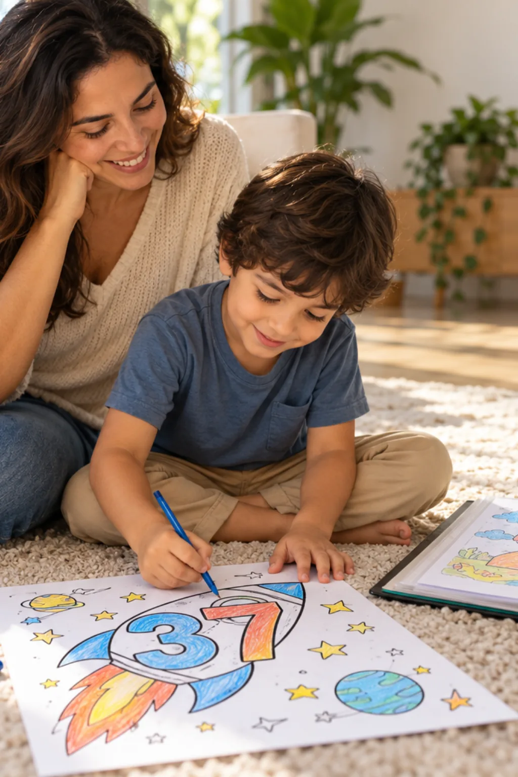 desenhos do número 37 para colorir — exemplo criado na Desenhos pra Colorir