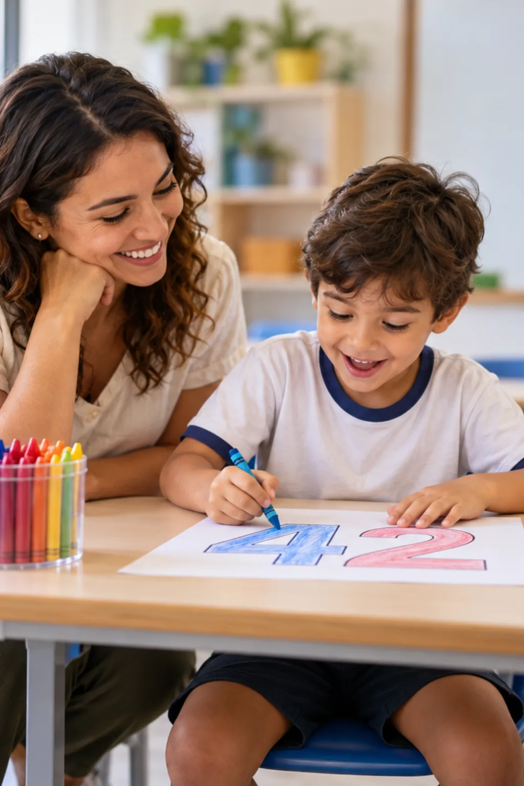 desenhos do número 42 para colorir — exemplo criado na Desenhos pra Colorir