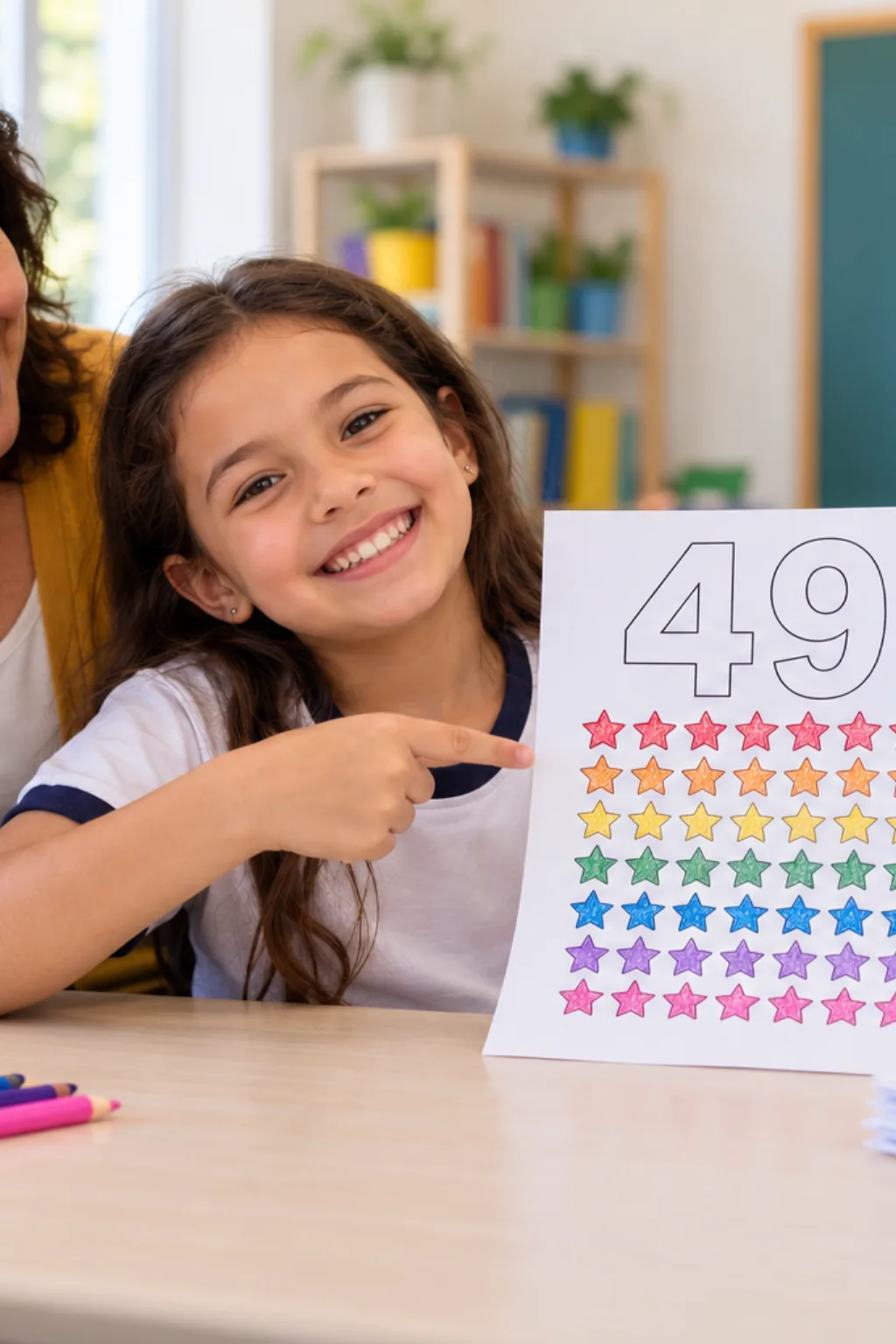 desenhos do número 49 para colorir — exemplo criado na Desenhos pra Colorir